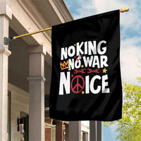 No Kings No Wars No Ice Bold Typography Garden Flag Peace Symbol Anti War Activist Human Rights