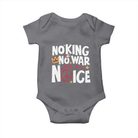 No Kings No Wars No Ice Bold Typography Baby Onesie Peace Symbol Anti War Activist Human Rights