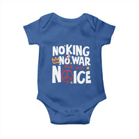 No Kings No Wars No Ice Bold Typography Baby Onesie Peace Symbol Anti War Activist Human Rights