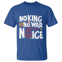 No Kings No Wars No Ice Bold Typography T Shirt Peace Symbol Anti War Activist Human Rights