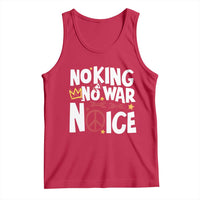 No Kings No Wars No Ice Bold Typography Tank Top Peace Symbol Anti War Activist Human Rights