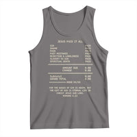 Jesus Paid It All Christian Receipt Tank Top Romans 6:23 Faith Message Sin Debt Inspirational Gift