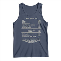 Jesus Paid It All Christian Receipt Tank Top Romans 6:23 Faith Message Sin Debt Inspirational Gift