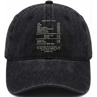 Jesus Paid It All Christian Receipt Washed Cotton Baseball Cap Romans 6:23 Faith Message Sin Debt Inspirational Gift