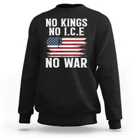 No Wars No Ice No Kings American Flag Sweatshirt Patriotic Protest Anti War Human Rights