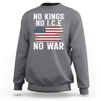 No Wars No Ice No Kings American Flag Sweatshirt Patriotic Protest Anti War Human Rights