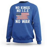 No Wars No Ice No Kings American Flag Sweatshirt Patriotic Protest Anti War Human Rights