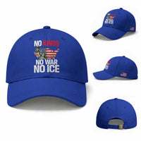 No Kings No Wars No Ice Statue of Liberty Baseball Cap American Flag Patriotic Protest Freedom Democracy