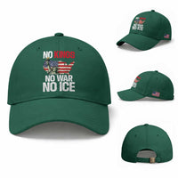 No Kings No Wars No Ice Statue of Liberty Baseball Cap American Flag Patriotic Protest Freedom Democracy
