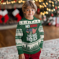 No Kings No Wars No Ice Statue of Liberty Ugly Christmas Sweater American Flag Patriotic Protest Freedom Democracy