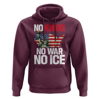 No Kings No Wars No Ice Statue of Liberty Hoodie American Flag Patriotic Protest Freedom Democracy
