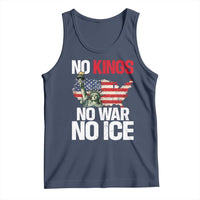 No Kings No Wars No Ice Statue of Liberty Tank Top American Flag Patriotic Protest Freedom Democracy