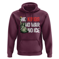 No Kings No Wars No Ice Statue of Liberty Hoodie American Flag Patriotic Protest Human Rights