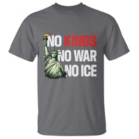 No Kings No Wars No Ice Statue of Liberty T Shirt American Flag Patriotic Protest Human Rights