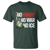 No Kings No Wars No Ice Statue of Liberty T Shirt American Flag Patriotic Protest Human Rights