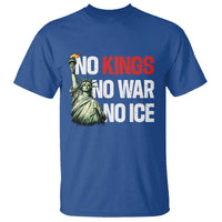No Kings No Wars No Ice Statue of Liberty T Shirt American Flag Patriotic Protest Human Rights