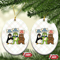 No Wars No Ice No Kings Animal Protest Ceramic Ornament Frog Penguin Bear Resist Human Rights Activist