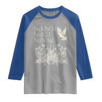 No Wars No Ice No Kings Botanical Dove Raglan Shirt Peace Symbol Anti War Human Rights Protest