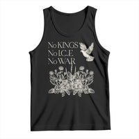 No Wars No Ice No Kings Botanical Dove Tank Top Peace Symbol Anti War Human Rights Protest