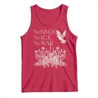 No Wars No Ice No Kings Botanical Dove Tank Top Peace Symbol Anti War Human Rights Protest