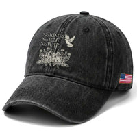 No Wars No Ice No Kings Botanical Dove Washed Cotton Baseball Cap Peace Symbol Anti War Human Rights Protest