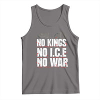 No Kings No Wars No Ice Protest Distressed Tank Top No Crown Just Peace Anti War Freedom Supporters