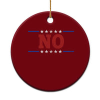 No Protest Patriotic Ceramic Ornament Red White Blue Freedom Political Satire