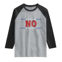 No Protest Patriotic Raglan Shirt Red White Blue Freedom Political Satire