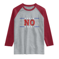 No Protest Patriotic Raglan Shirt Red White Blue Freedom Political Satire