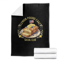 Lemon Pound Cake Social Club Throw Blanket Funny Viral Meme Dessert Parody Rap Fans