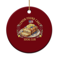 Lemon Pound Cake Social Club Ceramic Ornament Funny Viral Meme Dessert Parody Rap Fans