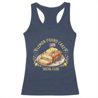 Lemon Pound Cake Social Club Racerback Tank Top Funny Viral Meme Dessert Parody Rap Fans