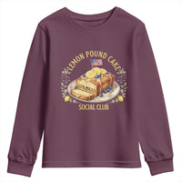 Lemon Pound Cake Social Club Youth Sweatshirt Funny Viral Meme Dessert Parody Rap Fans