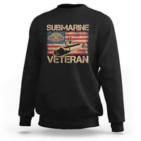 Navy Veteran Sweatshirt American Flag Submarine - Wonder Print Shop
