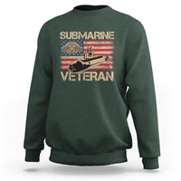 Navy Veteran Sweatshirt American Flag Submarine - Wonder Print Shop
