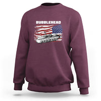 Navy Veteran Sweatshirt Bubblehead Submarine American Flag - Wonder Print Shop