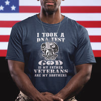 American Veteran T Shirt I Took A DNA Test God Is My Father Veterans Are My Brothers American Eagle - Wonder Print Shop