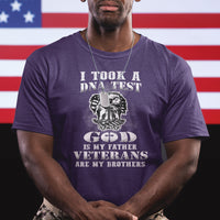 American Veteran T Shirt I Took A DNA Test God Is My Father Veterans Are My Brothers American Eagle - Wonder Print Shop