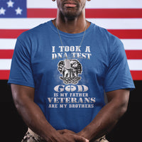 American Veteran T Shirt I Took A DNA Test God Is My Father Veterans Are My Brothers American Eagle - Wonder Print Shop
