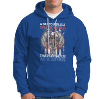 American Patriotic Hoodie A Day To Reflect On The Ideals That Define Us As A Nation - Wonder Print Shop