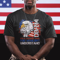 American Veteran T Shirt It's A Veteran Thing You Wouldn't Understand US Eagle DD-214 - Wonder Print Shop