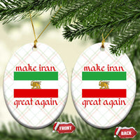 Make Iran Great Again Ceramic Ornament Vintage Lion and Sun Flag Patriotic Iranian Pride