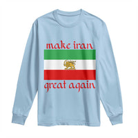 Make Iran Great Again Long Sleeve Shirt Vintage Lion and Sun Flag Patriotic Iranian Pride