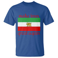 Make Iran Great Again T Shirt Vintage Lion and Sun Flag Patriotic Iranian Pride