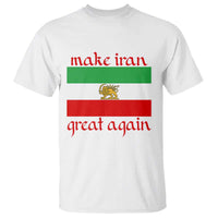 Make Iran Great Again T Shirt Vintage Lion and Sun Flag Patriotic Iranian Pride