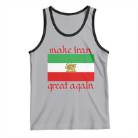 Make Iran Great Again Tank Top Vintage Lion and Sun Flag Patriotic Iranian Pride