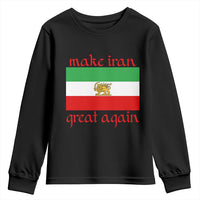Make Iran Great Again Youth Sweatshirt Vintage Lion and Sun Flag Patriotic Iranian Pride