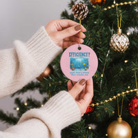 Efficiency Is Fish In Sea Funny Fish Pun Dad Joke Ceramic Ornament Yeah Thats Where They Usually Are Marine Life Ocean Humor