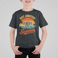Hot Jimothy Summer Retro Sunset Beach Graphic T Shirt For Kid Funny Viral Seattle Raccoon Meme