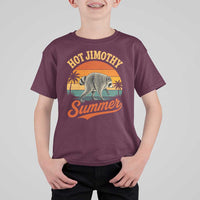 Hot Jimothy Summer Retro Sunset Beach Graphic T Shirt For Kid Funny Viral Seattle Raccoon Meme